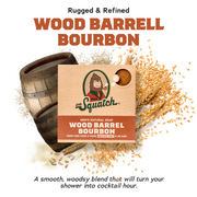 4-Pack Wood Barrel Bourbon Natural Bar Soap W4