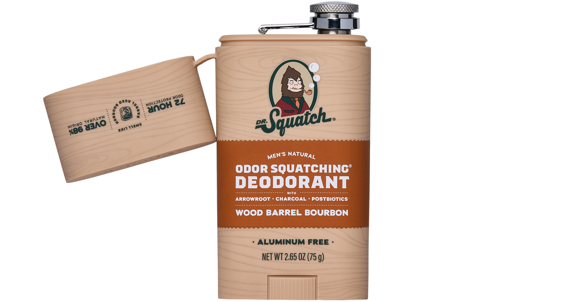 Wood Barrel Bourbon Deo Flask Q9