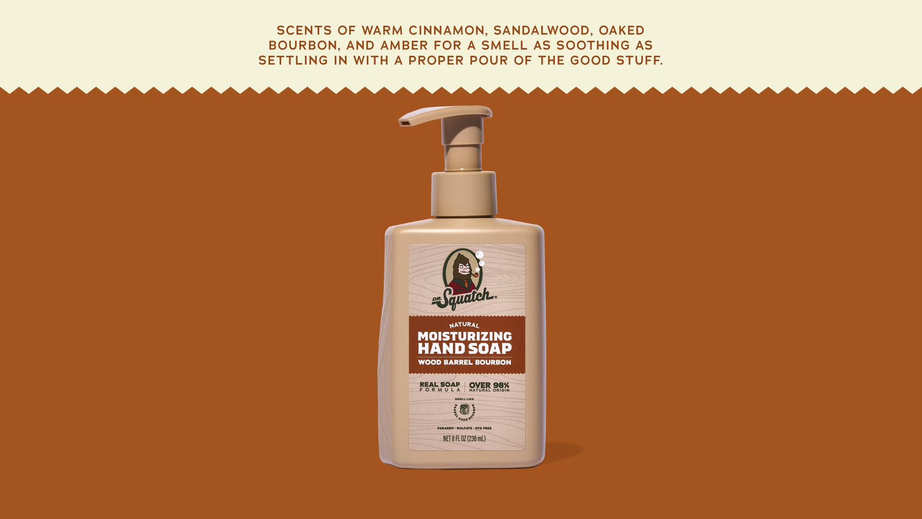 Wood Barrel Bourbon Hand Soap Y4