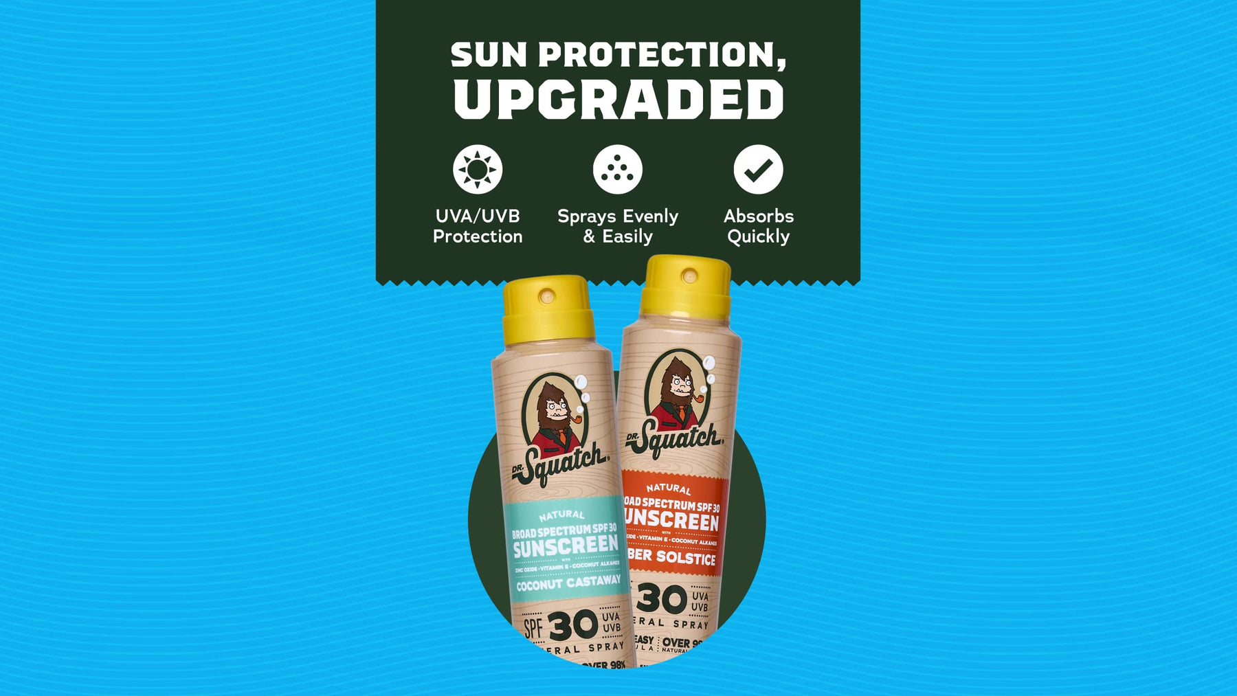 Spray Sunscreen 2-Pack | SPF 30 UVA/UVB Protection | Non-Greasy Mineral Sunscreen for Men Z6