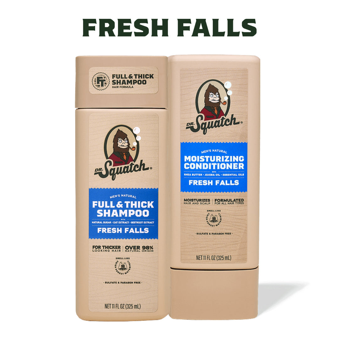 Hair Care Kit + Free Scalp Scrubber | Full & Thick Shampoo | Moisturizing Conditioner | Natural Products for Men G9