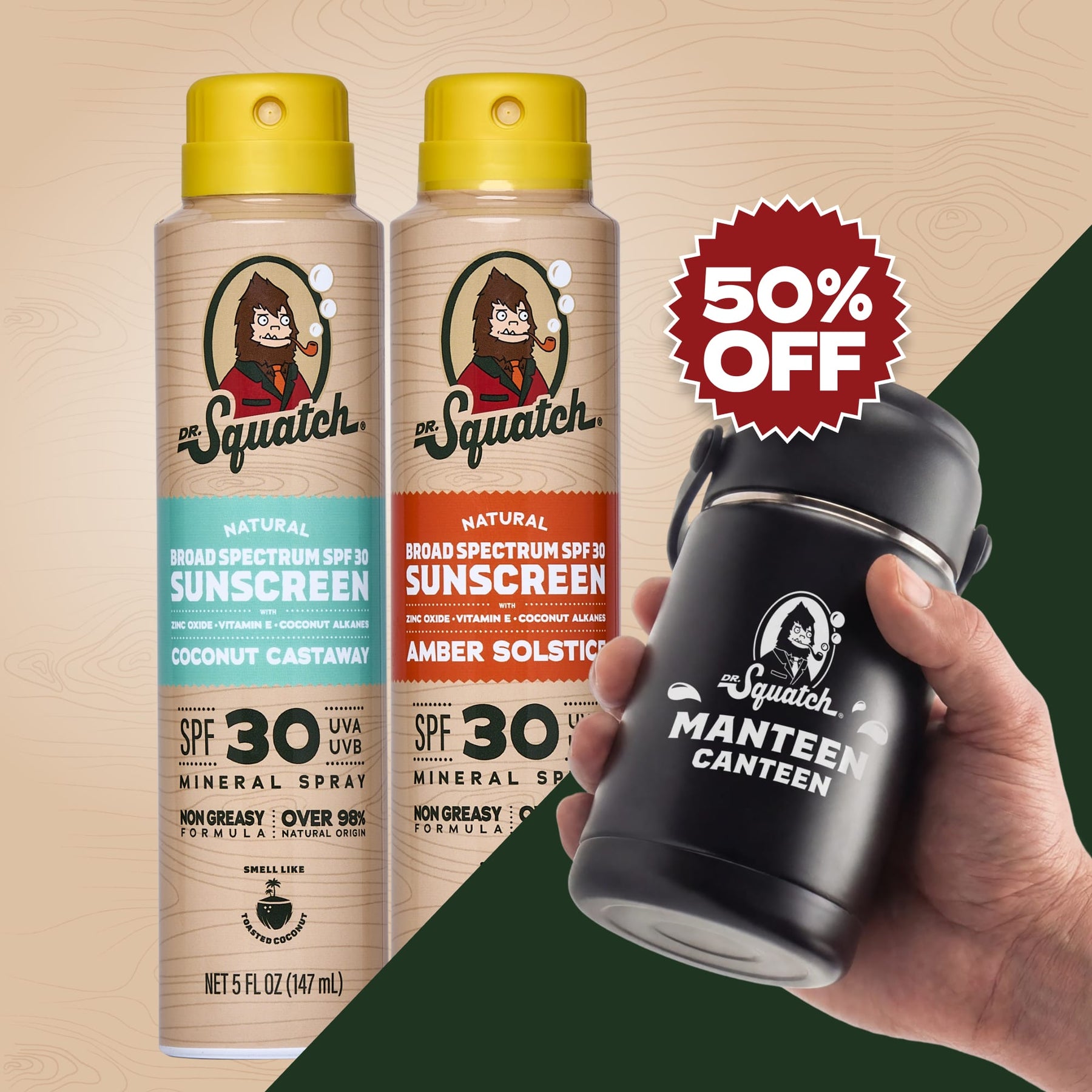 2-Pack Sunscreen + Manteen Canteen N2