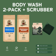 Body Wash 2-Pack + Scrubber C0