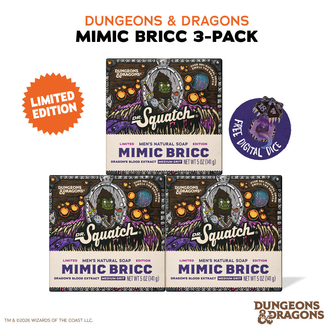 Dungeons & Dragons Mimic Bricc 3-Pack - Exclusive Limited Edition Bar Soap W9