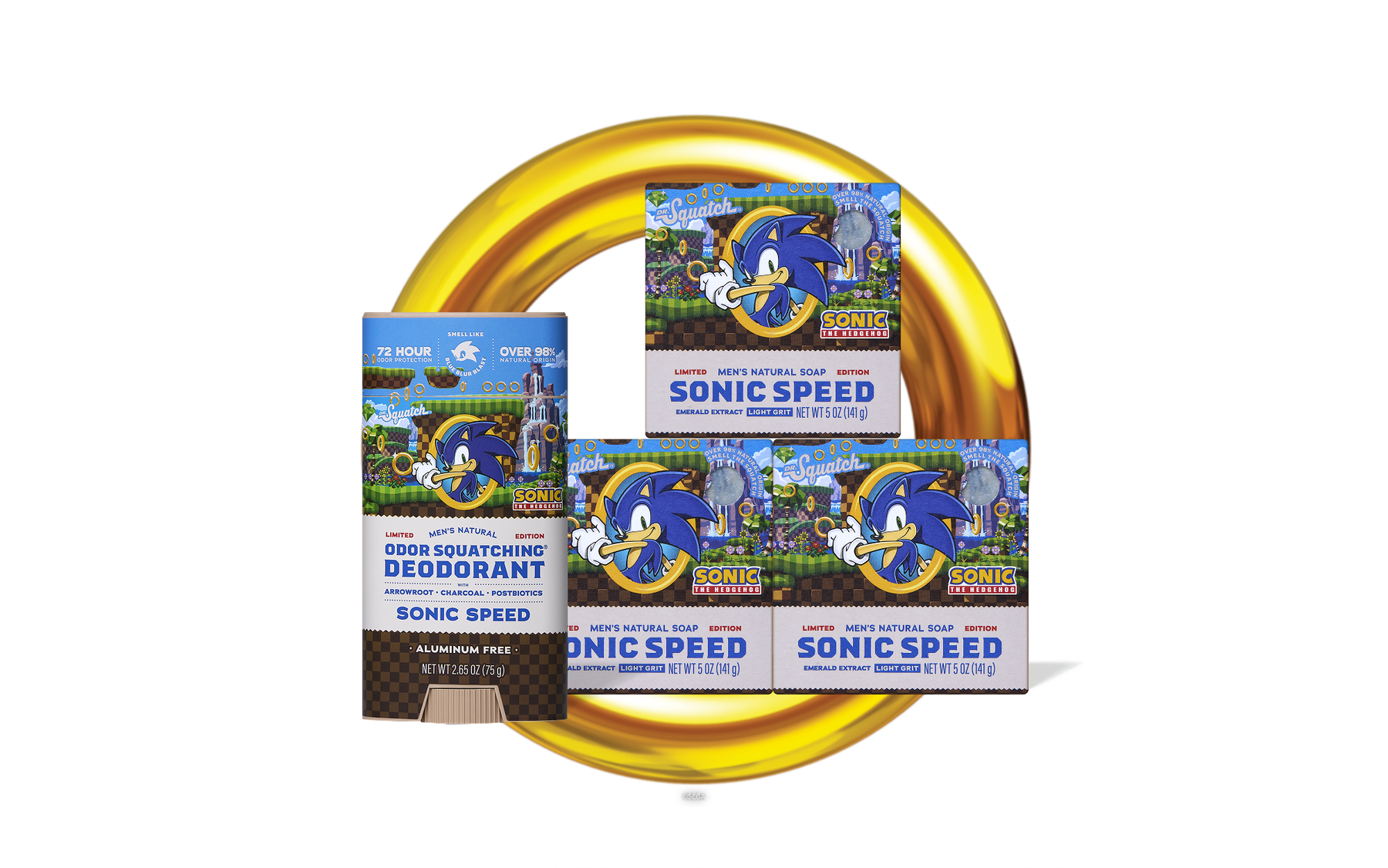 Sonic Speed Super Pack - Exclusive Limited Edition Bar Soap and Deodorant Bundle M8