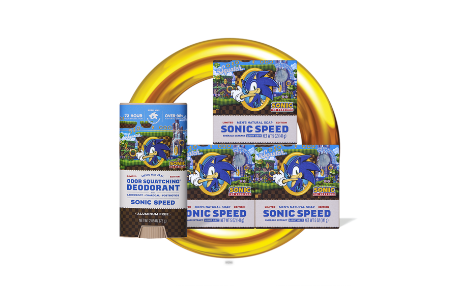 Sonic Speed Super Pack - Exclusive Limited Edition Bar Soap and Deodorant Bundle M8